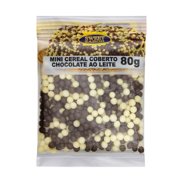 Encontraproduto.com.br - Mini Cereal com Cobertura de Chocolate ao Leite Sweet 80g