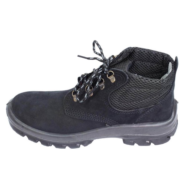 Botina Amarrar Cartom Nubuck TP092P Preta Sem Bico