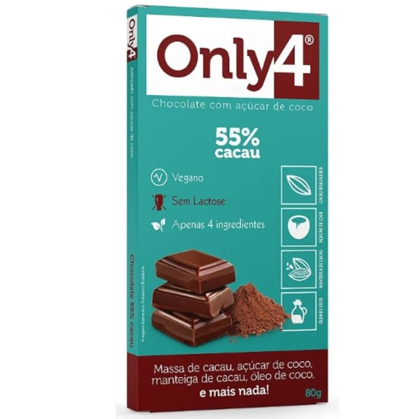 Encontraproduto.com.br - Chocolate Cacau 55% Only4 80 G