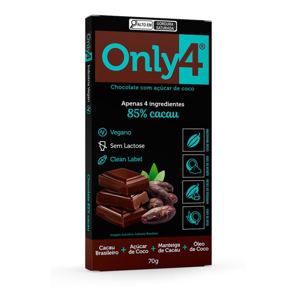 Encontraproduto.com.br - Chocolate 85% Cacau Only4 80 G
