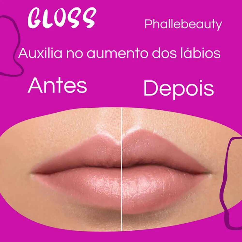 Encontraproduto.com.br - Phállebeauty Big Mouth - Gloss Labial Hidrata e Aumenta o Volume com Brilho Gold 4ml