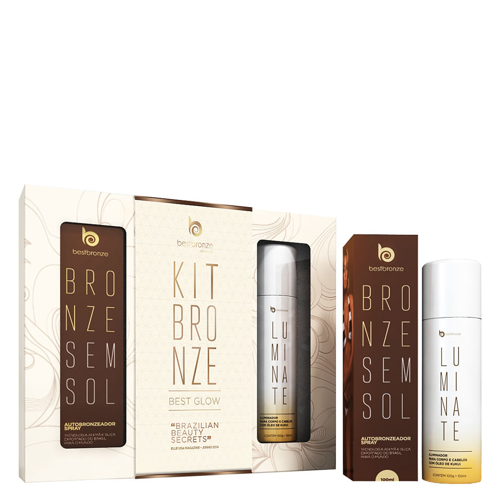 Kit Autobronzeador Spray + Iluminador Luminate Best Bronze Bronze Best Glow