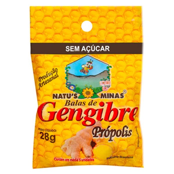 Bala Dura Bioásis Gengibre e Própolis 25g