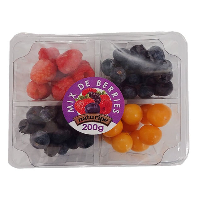 Encontraproduto.com.br - Mix de frutas vermelhas, com morangos, framboesas, mirtilos e amora. Saborosa e nutritiva, perfeita para lanches, sobremesas e receitas.