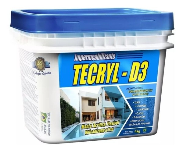 Encontraproduto.com.br - Manta Líquida D3 4 kg Branco Galão Tecryl