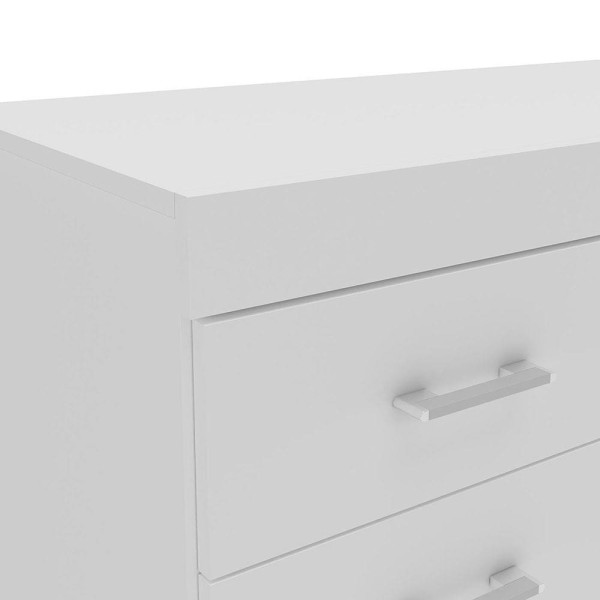 Encontraproduto.com.br - Escrivaninha Malta com 4 Gavetas para Escritório - Branco