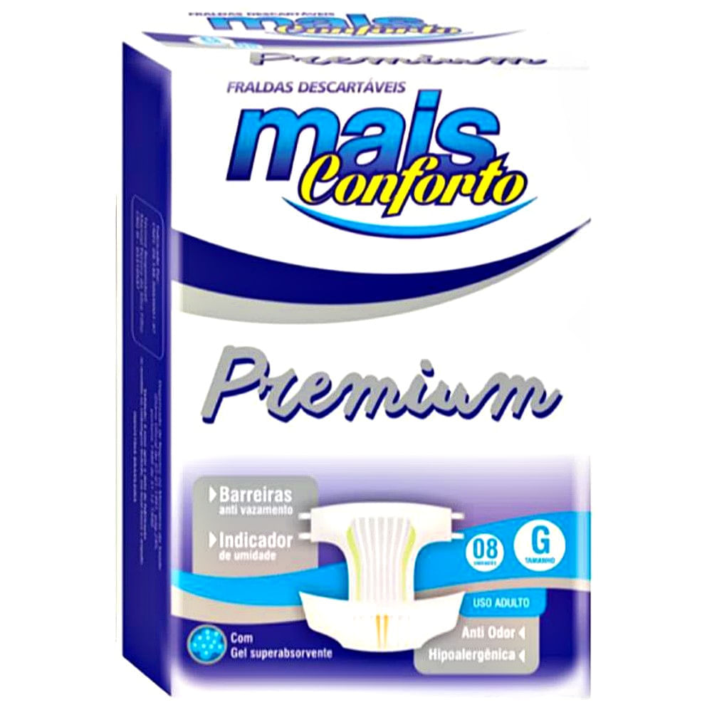 Fralda Geriátrica Premium Mais Conforto - Tam G