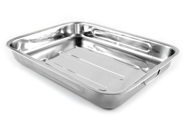 Encontraproduto.com.br - ASSADEIRA COM ALÇA QUADRADA INOX 31X41 GX0115 MARCAMIX