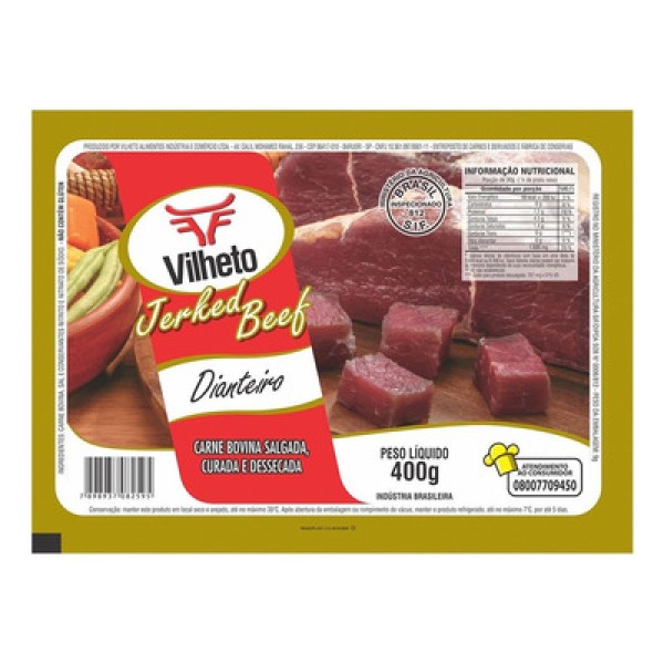 Encontraproduto.com.br - Jerked Beef Vilheto Dianteiro Pacote com 400g