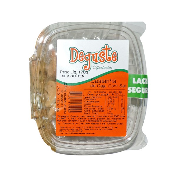 Castanha Caju Deguste Com Sal 170g