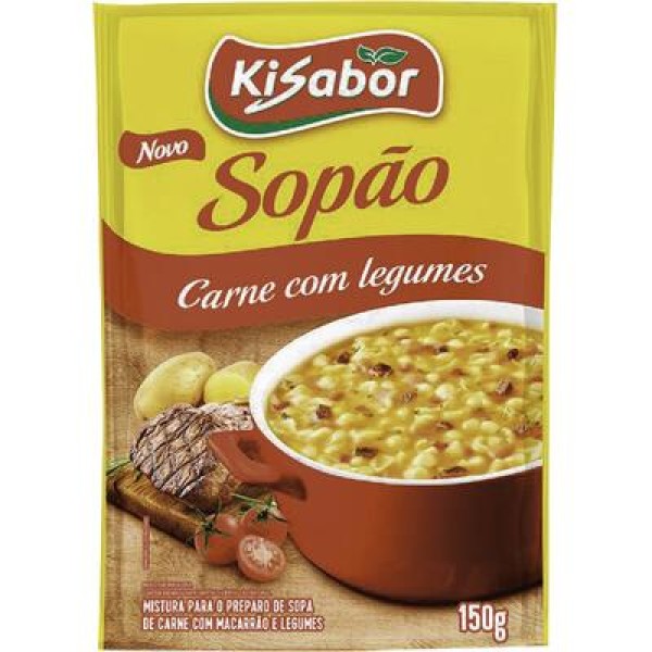 Encontraproduto.com.br - Sopão Kisabor Carne com Legumes Pacote com 150g