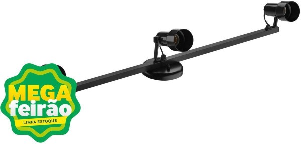 Luminária Trilho de Spot 3 Lâmpadas Infinity 20W Polipropileno Dital 108/3 Preto Bivolt
