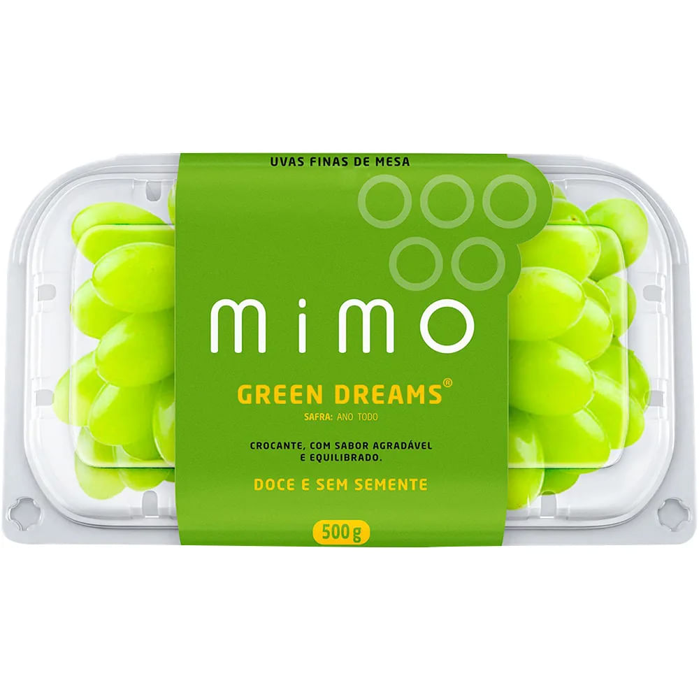 Encontraproduto.com.br - Uva Verde sem Semente Mimo Great Green 500 g