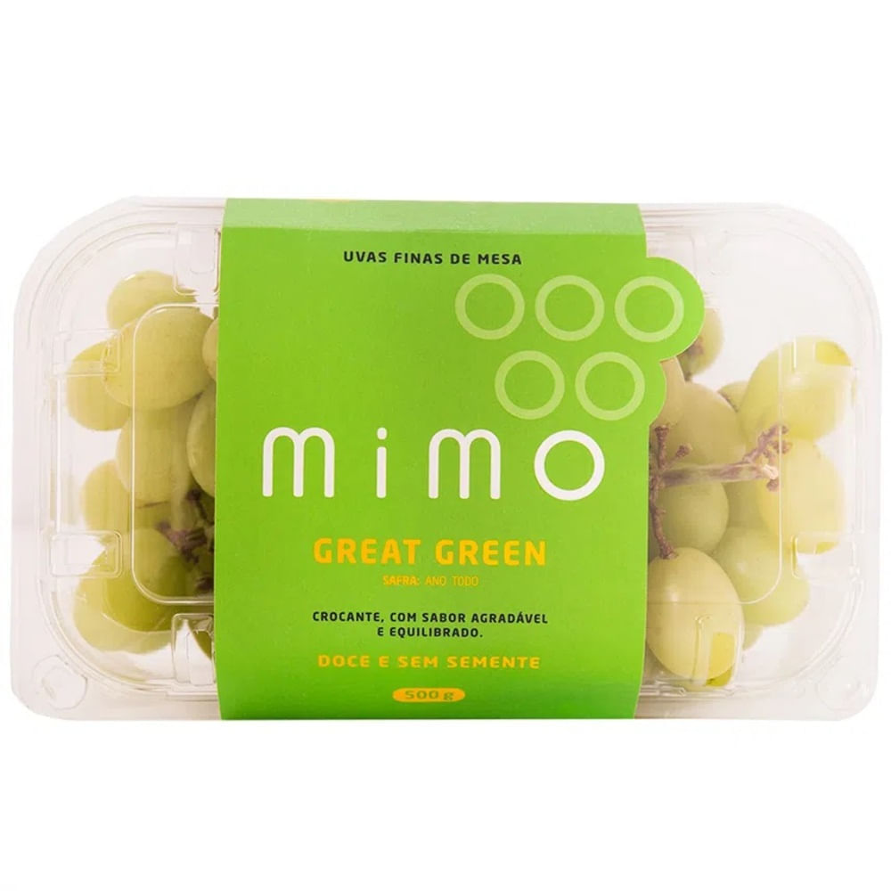 Encontraproduto.com.br - Uva Verde sem Semente Mimo Great Green 500 g