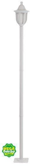 Poste 1 Lâmpada Modena 20W Aluminio e Polipropileno Dital 434/1 Branco Bivolt