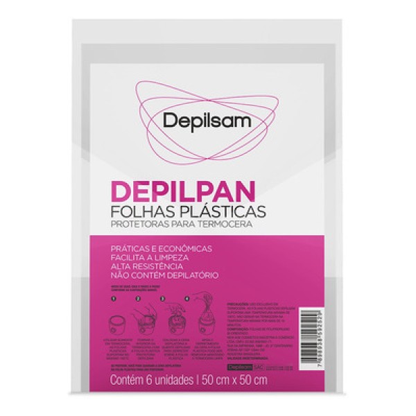 Depilpam Folhas Plásticas Protetoras Depilsam para Termocera 6Fls