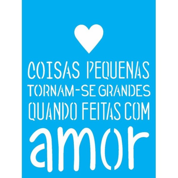 Encontraproduto.com.br - Stencil de Acetato para Pintura OPA 15 x 20 cm - 1754 Com Amor
