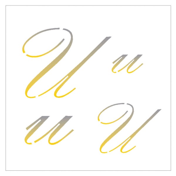 Encontraproduto.com.br - Stencil de Acetato para Pintura OPA  14 x 14 cm – 1816 – Manuscrito U
