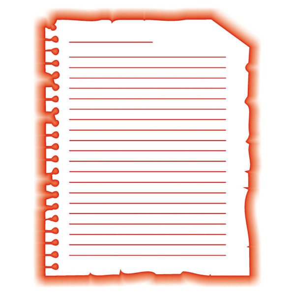Encontraproduto.com.br - Stencil 20 x 25 cm Folha de Caderno Antigo Ref.1828 OPA