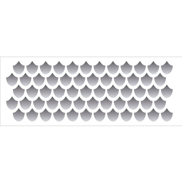 Encontraproduto.com.br - Stencil 10 x 30 cm Estamparia Escamas Ref.1849 OPA