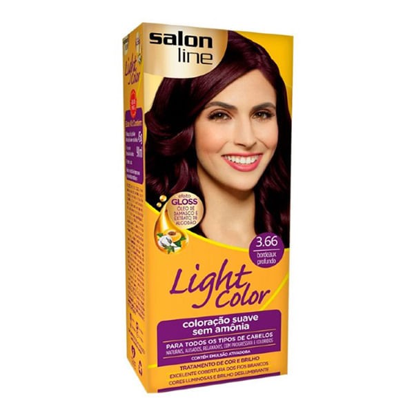 Encontraproduto.com.br - Tintura Salon Line Light Color Profissional 3.66 Bordeaux Profu - Salon Line Light Color