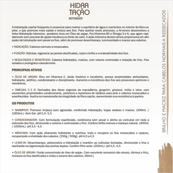 Encontraproduto.com.br - Máscara Capilar Arvensis Hidratação Intensiva 250g