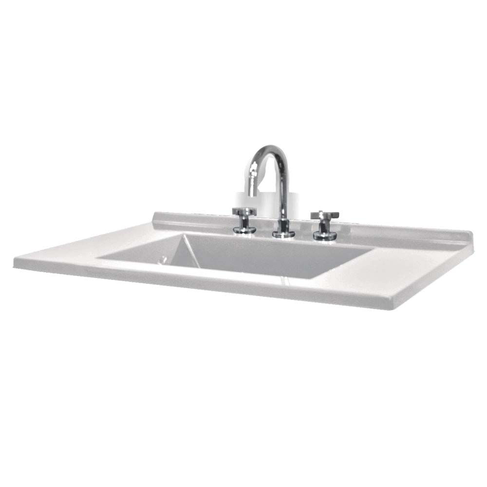 Lavatório Firenze reto 82cm branco Marsinty