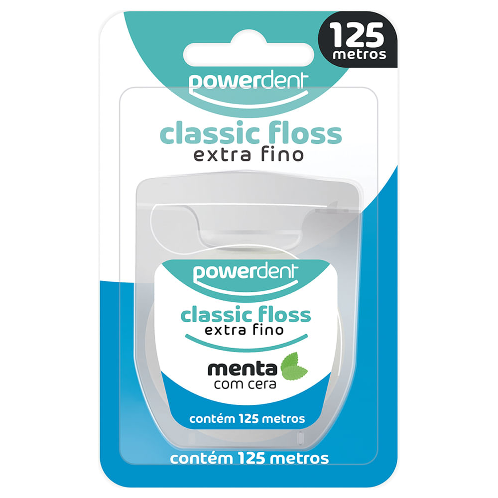 Encontraproduto.com.br - Fio Dental Powerdent Classicfloss Extra Fino 125m