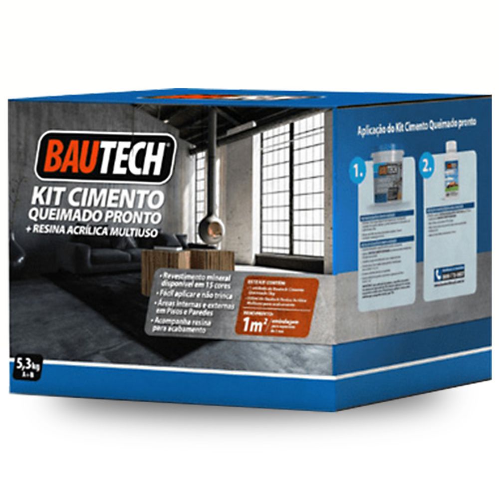 Kit Cimento Queimado Platina 5.3 Kg Bautech