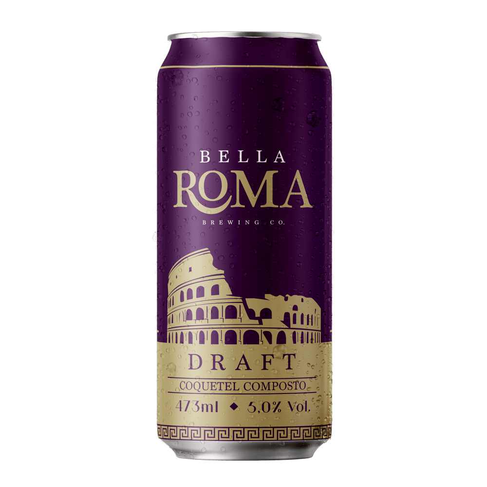 Encontraproduto.com.br - Coquetel de Vinho Draft Bella Roma lata 473ml