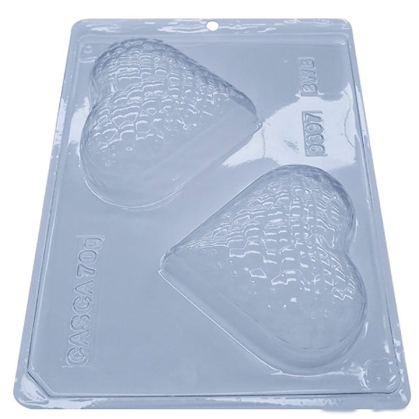 Forma Coração Textura Gouge de Acetato Com Silicone