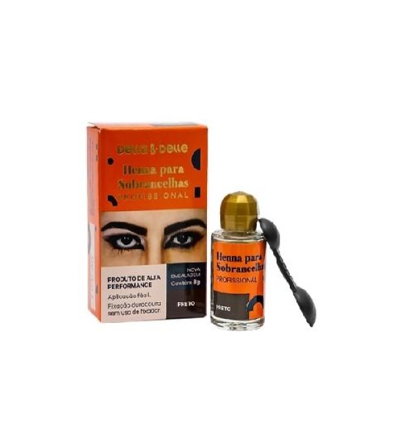Encontraproduto.com.br - Henna para Sobrancelhas Della & Delle Preta 8g