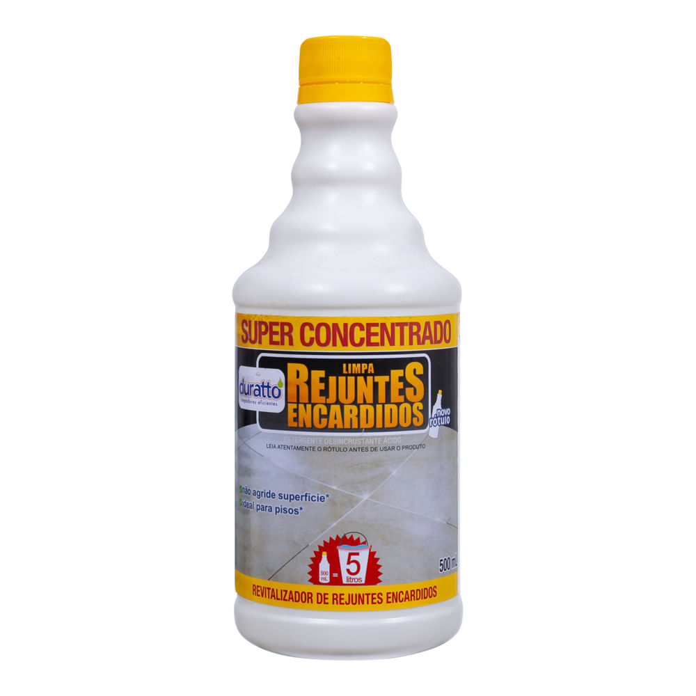 Encontraproduto.com.br - Limpa Rejuntes Encardidos Duratto Frasco com 500 mL. Faz até 5 L.