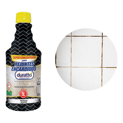 Encontraproduto.com.br - Limpa Rejuntes Encardidos Duratto Frasco com 500 mL. Faz até 5 L.