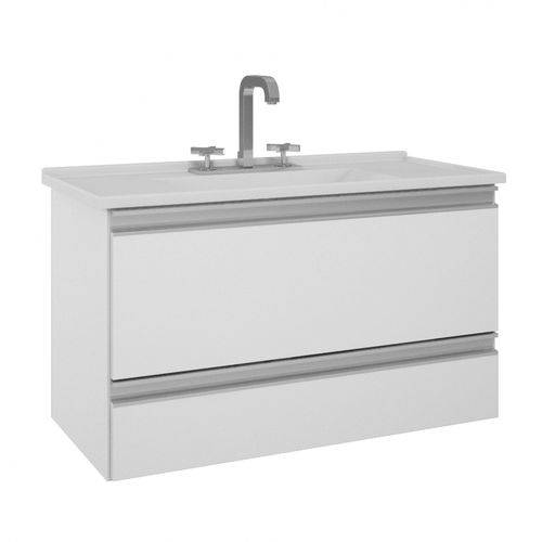 Gabinete Treviso com Cuba 47x79x35,5cm Branca MGM