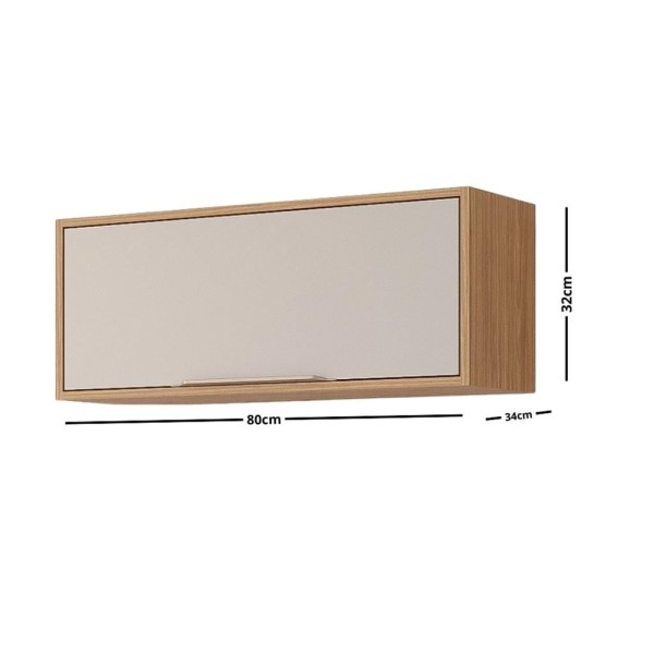 Encontraproduto.com.br - Armário Aéreo 80cm 1 Porta Esplendida MGM Móveis