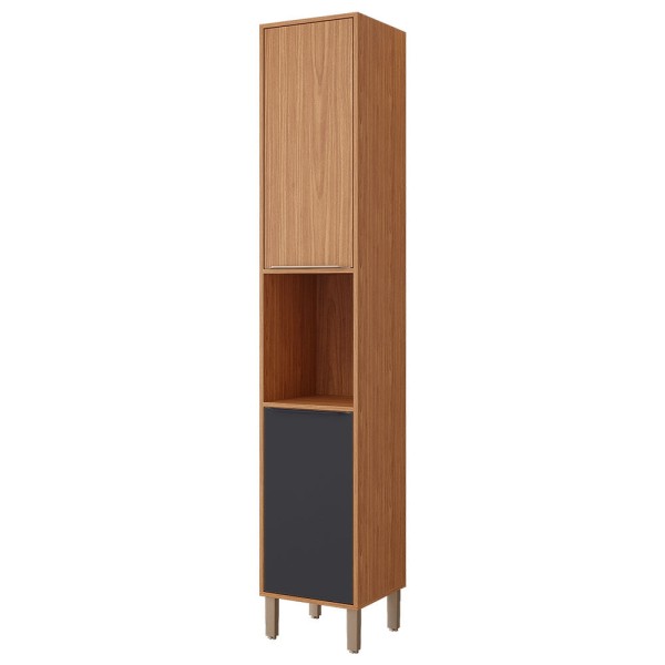 Encontraproduto.com.br - Paneleiro MGM Divina/Celeste 37cm 02 Portas - Cinamomo/Titanium