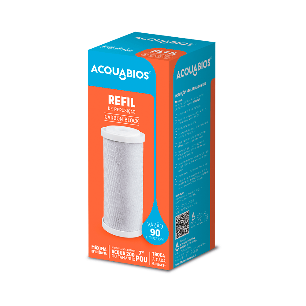 Encontraproduto.com.br - Refil Para Filtro 90 LT/H Pou Carbon Block 7