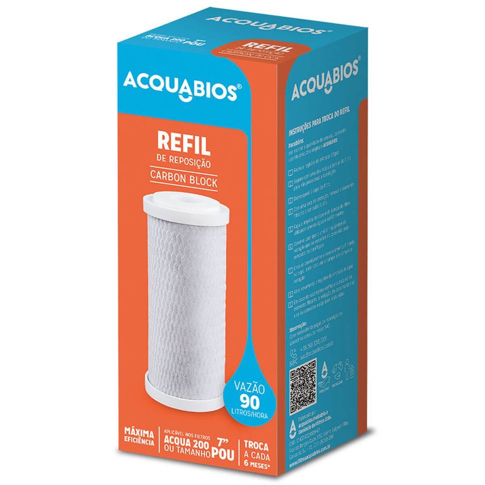 Encontraproduto.com.br - Refil Para Filtro 90 LT/H Pou Carbon Block 7
