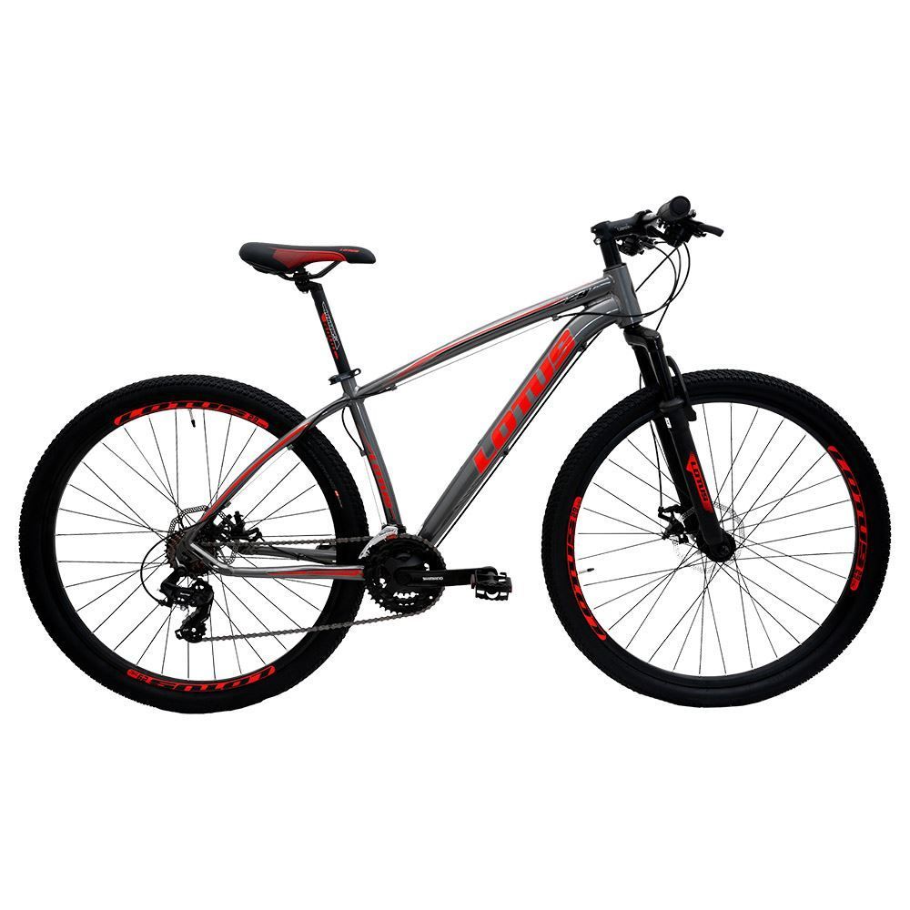 Bicicleta Cairu Aro 29 Alumínio Lotus 17.5 Cinza/Vermelho