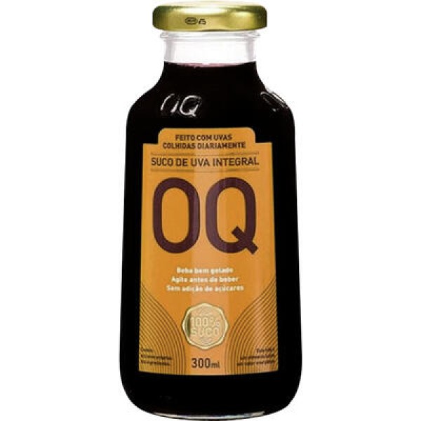 Suco de Uva OQ Integral Vidro com 300ml