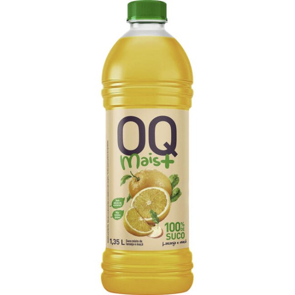 Suco OQ Laranja e Maçã Pet com 1,35L
