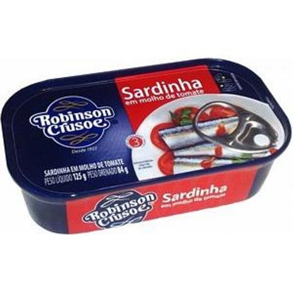 Encontraproduto.com.br - Sardinha Robinson Crusoe Tomate Lata com 84g
