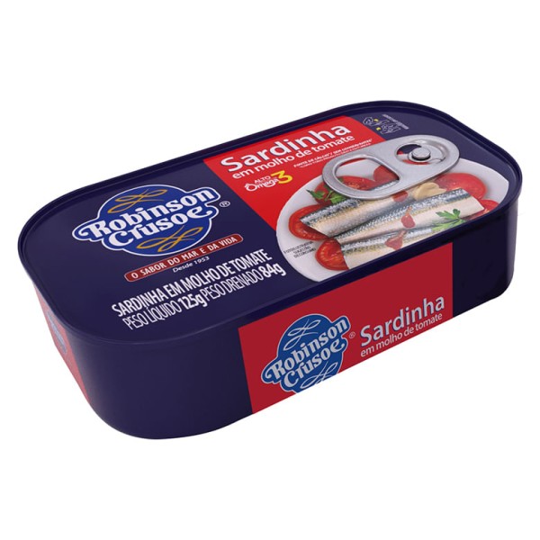 Encontraproduto.com.br - Sardinha Robinson Crusoe Tomate Lata com 84g