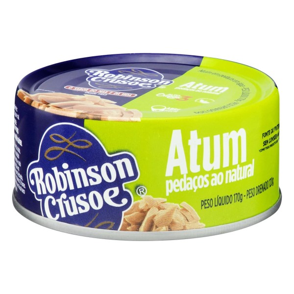 Encontraproduto.com.br - Atum em Pedaços Robinson Crusoe Natural Lata com 120g