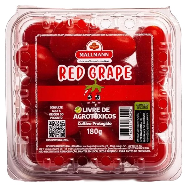 Tomate Red Grape Mallmann Sem Agrotóxico 180g