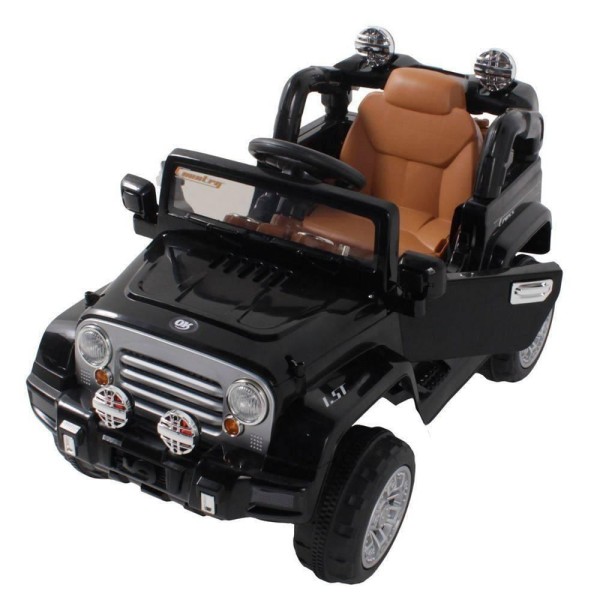 Mini Carro Elétrico Bel Brink R/C Jipe Trilha Preto 12V 3+ 927607