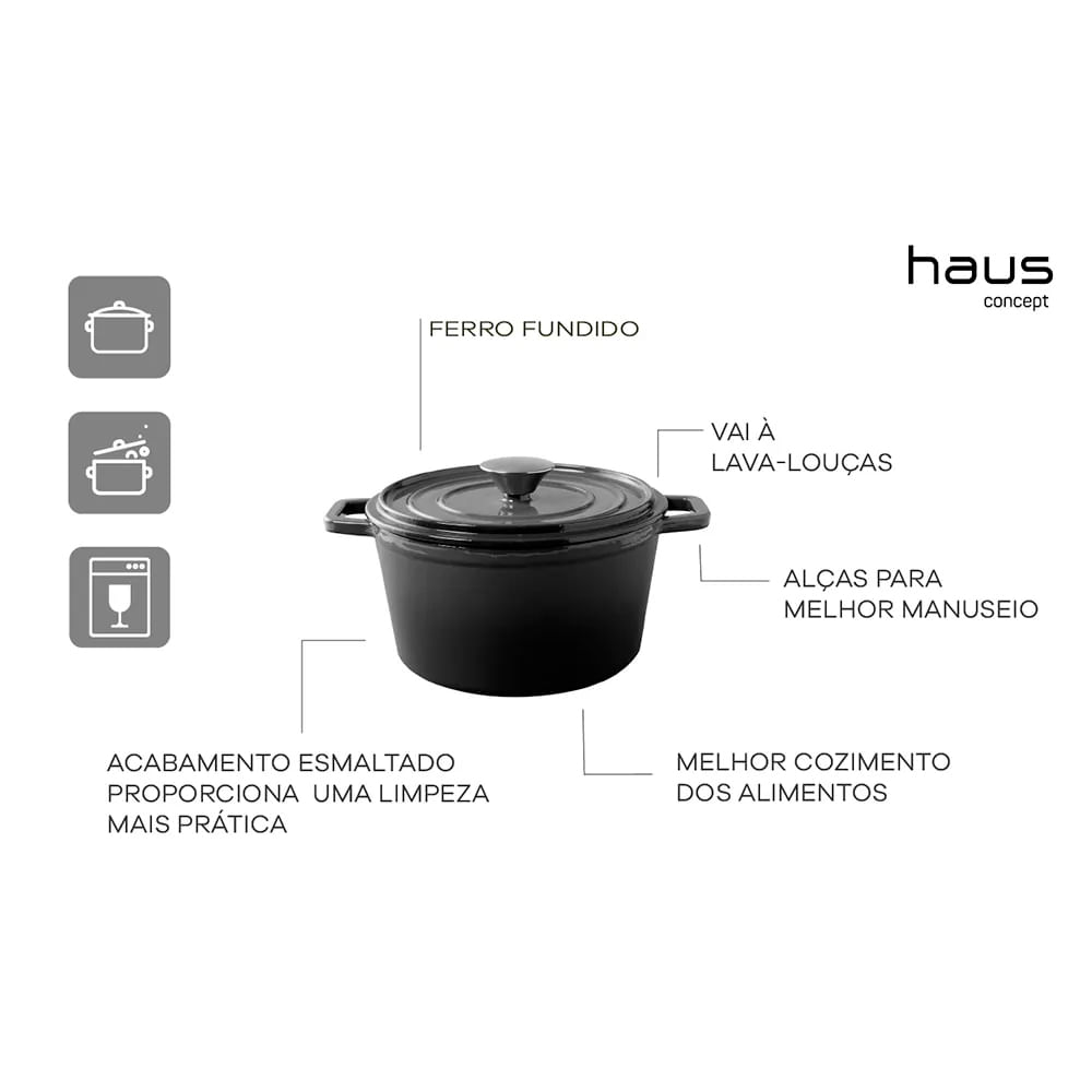 Encontraproduto.com.br - Caçarola Sauté 20cm Haus Concept