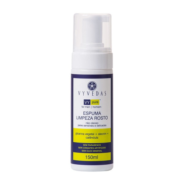 Espuma de Limpeza Facil Vyvedas For Men Alecrim 150ml