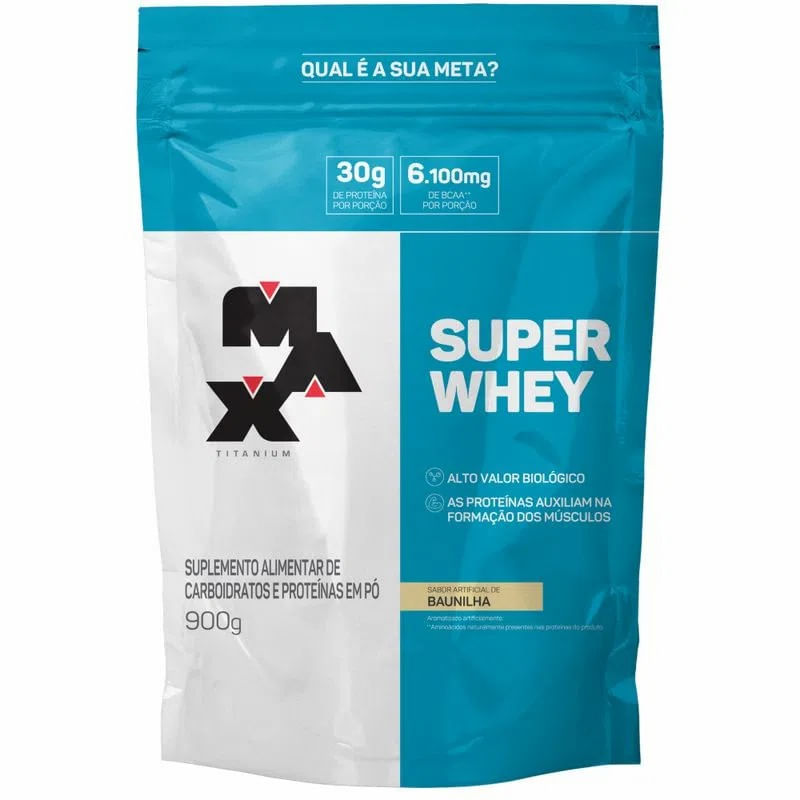 Encontraproduto.com.br - Suplemento Alimentar Max Titanium Super Whey Sabor Baunilha 900G